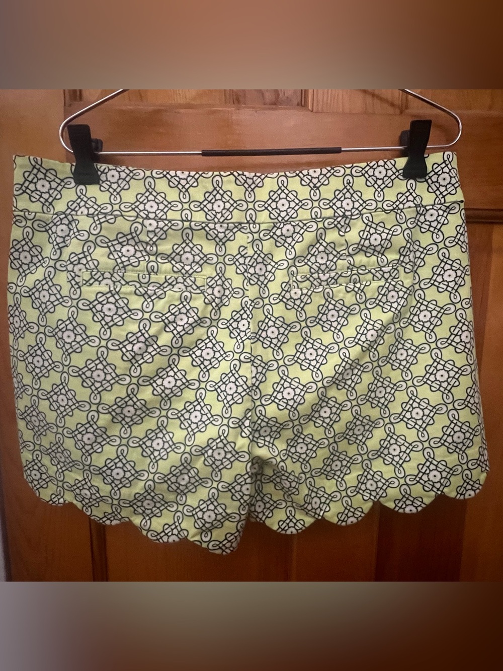 crown & ivy Yellow Printed Scallop Hem Skort